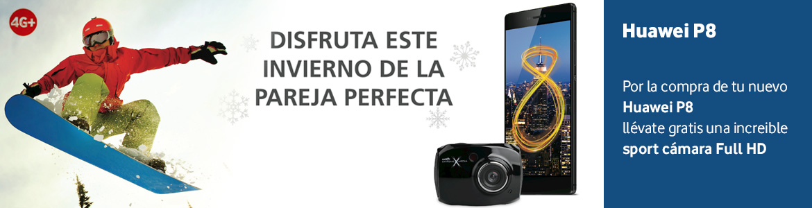 Por la compra de tu Huawei P8 llévate gratis una increible sport cámara Full HD